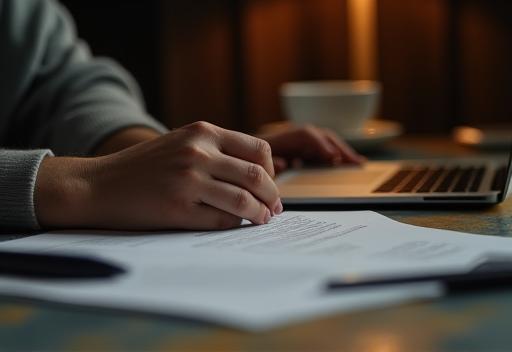 Person writing a screenplay